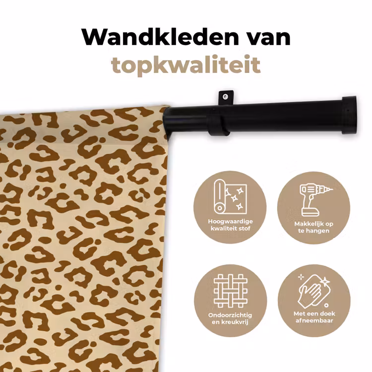 Wandkleed - Luipaard - Bruin - Patroon — 3