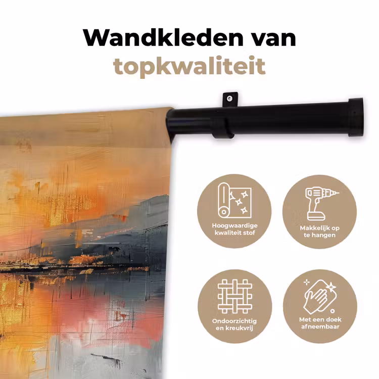 Wandkleed - Modern - Abstract - Goud - Roze — 3