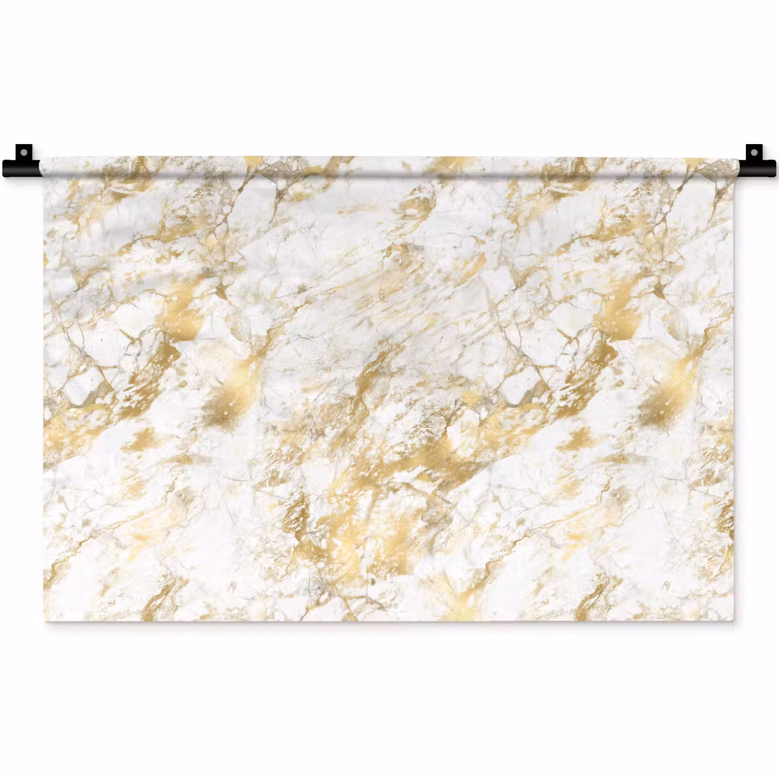Wandkleed - Marmer - Goud - Structuur — 1