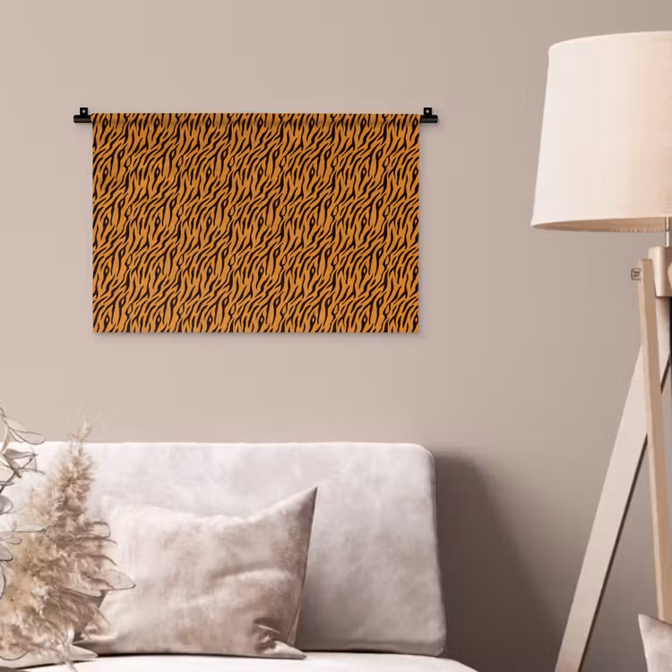 Wandkleed - Dier - Oranje - Tijger — 2