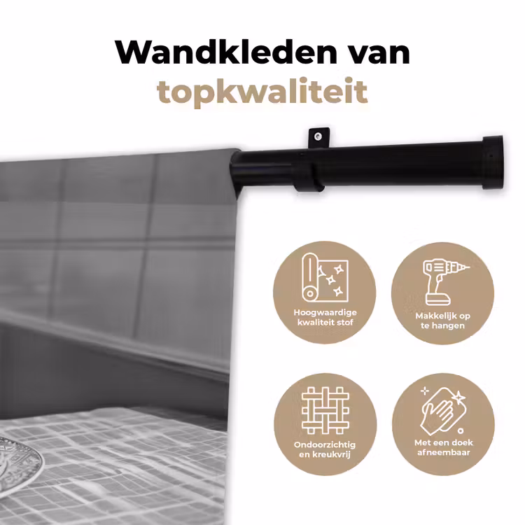 Wandkleed - Kat - Siamees - Zwart Wit - Schattig - Dieren — 3
