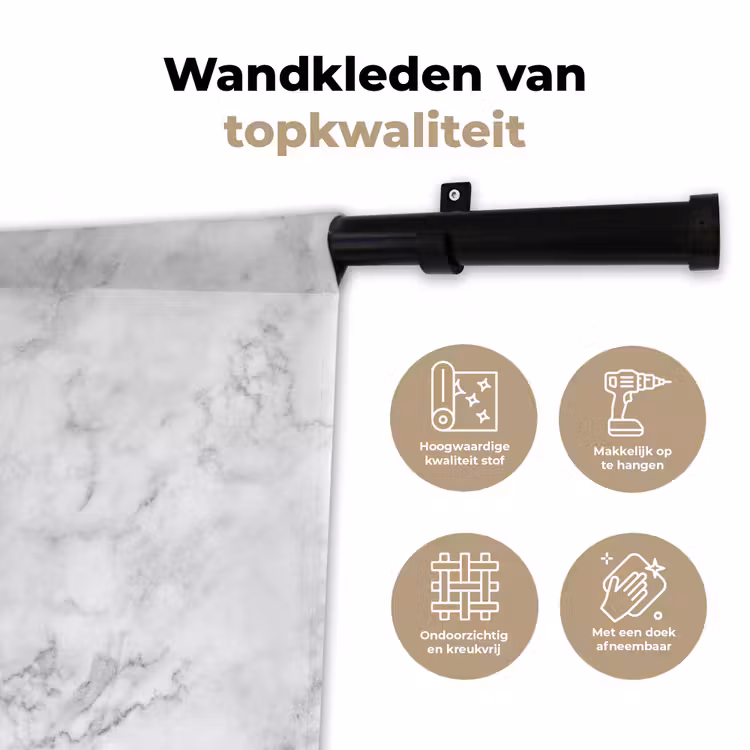 Wandkleed - Klassiek - Marmer - Aders - Grijs — 3
