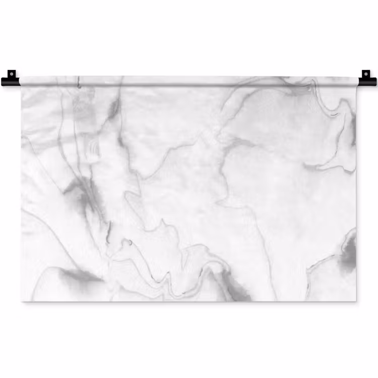 Wandkleed - Marmer - Grijs - Wit - Abstract - Marmerlook — 1