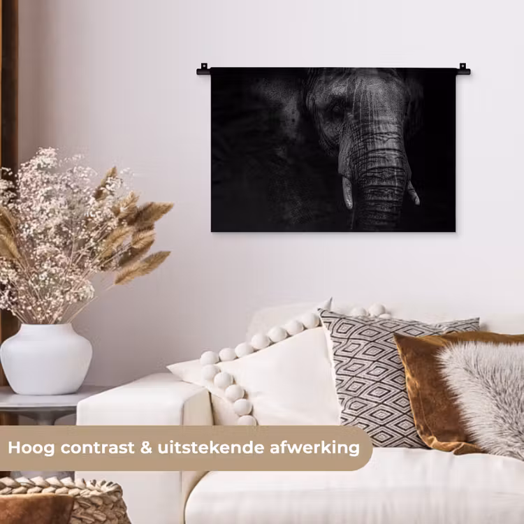 Wandkleed - Olifant - Dier - Portret — 4