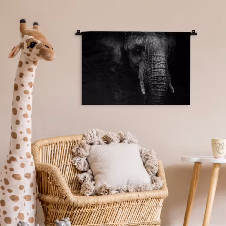 Wandkleed - Olifant - Dier - Portret — 5