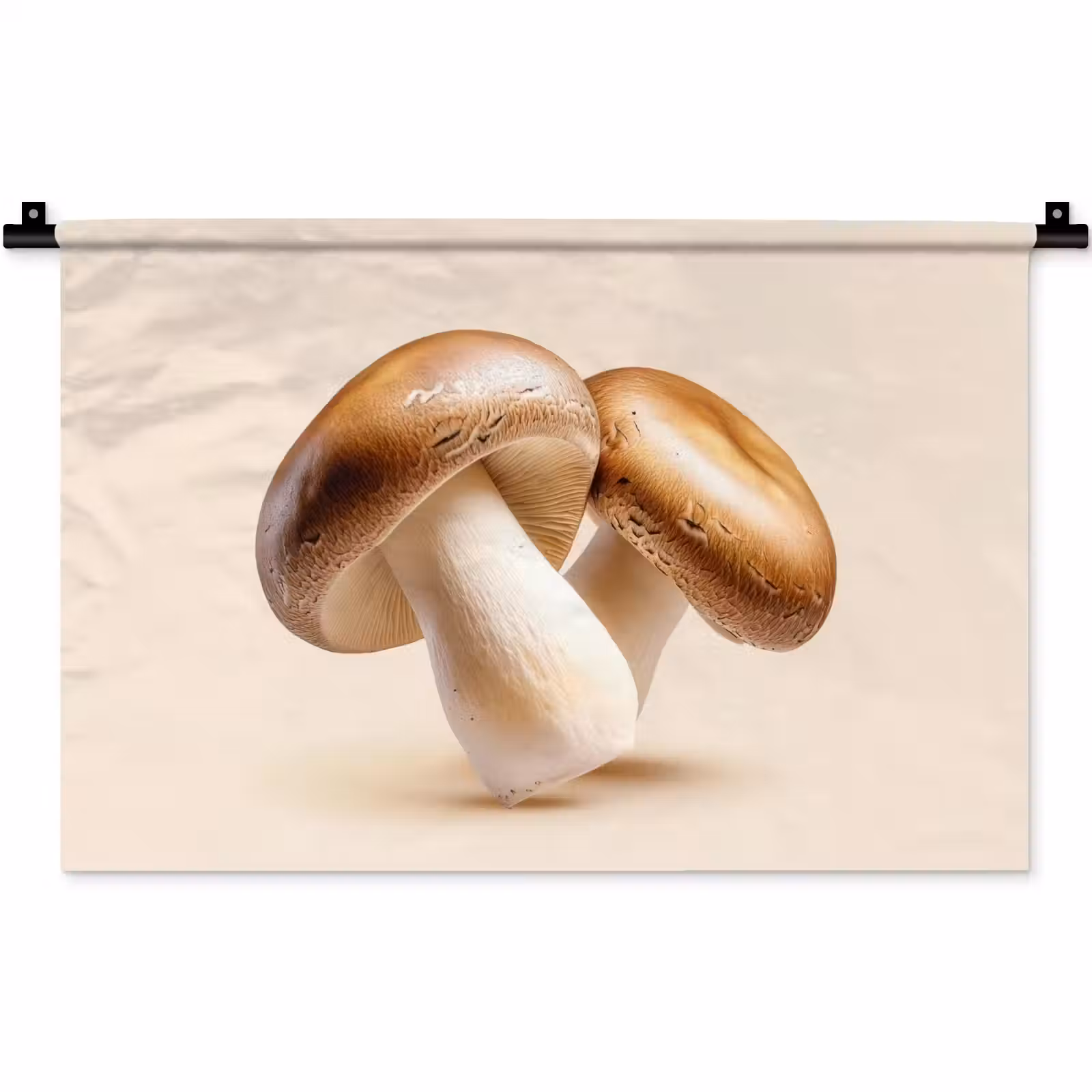 Wandkleed - Champignons - Zacht - Beige — 1