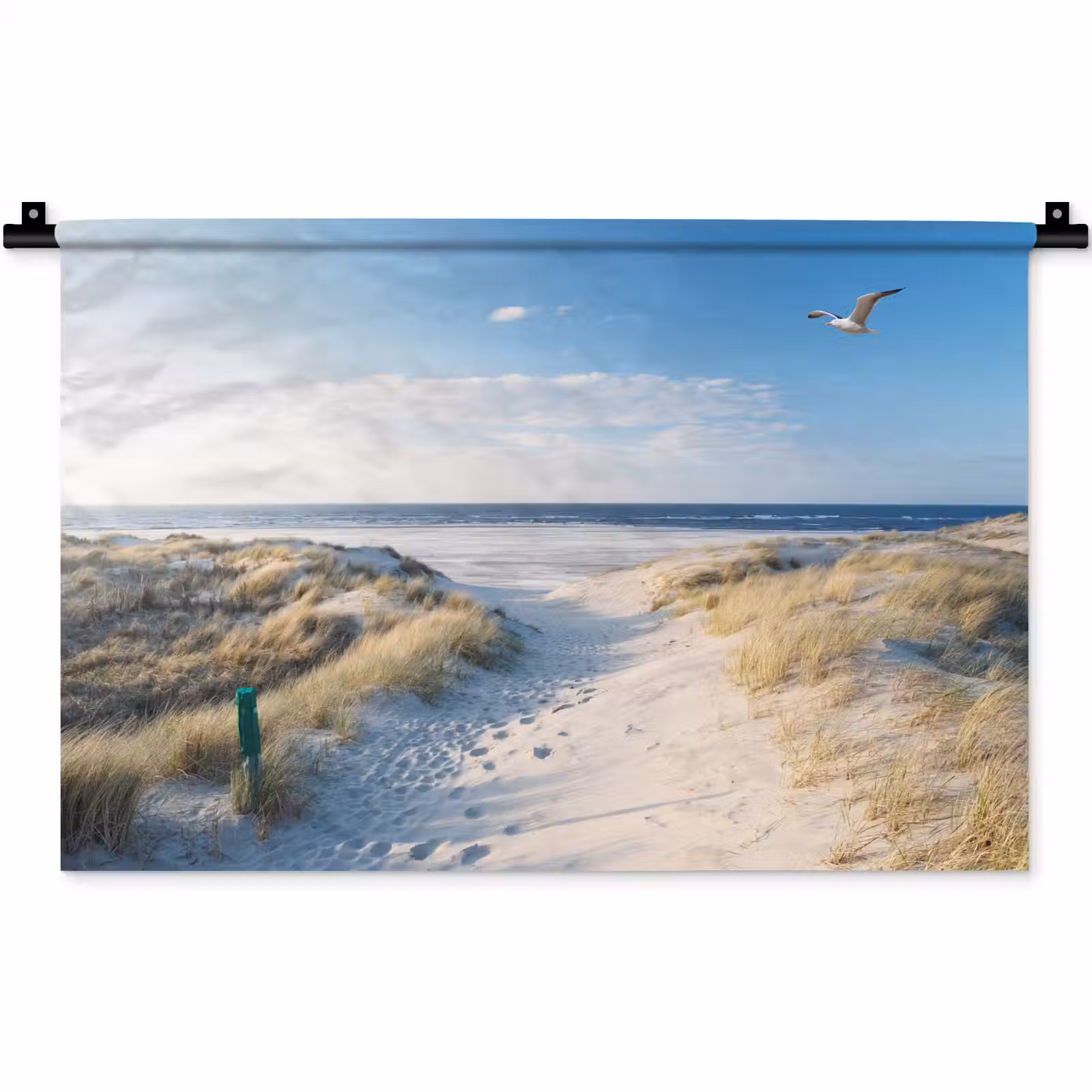 Wandkleed - Duin - Meeuw - Strand - Zee - Zon — 1
