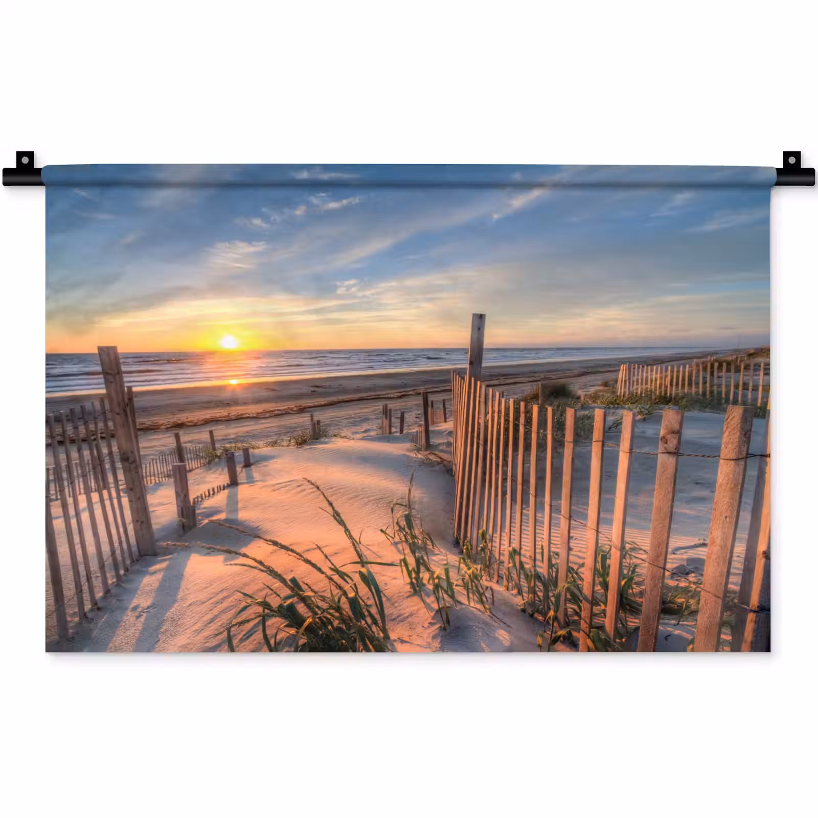 Wandkleed - Strand - Zee - Duin - Zonsondergang - Landschap — 1