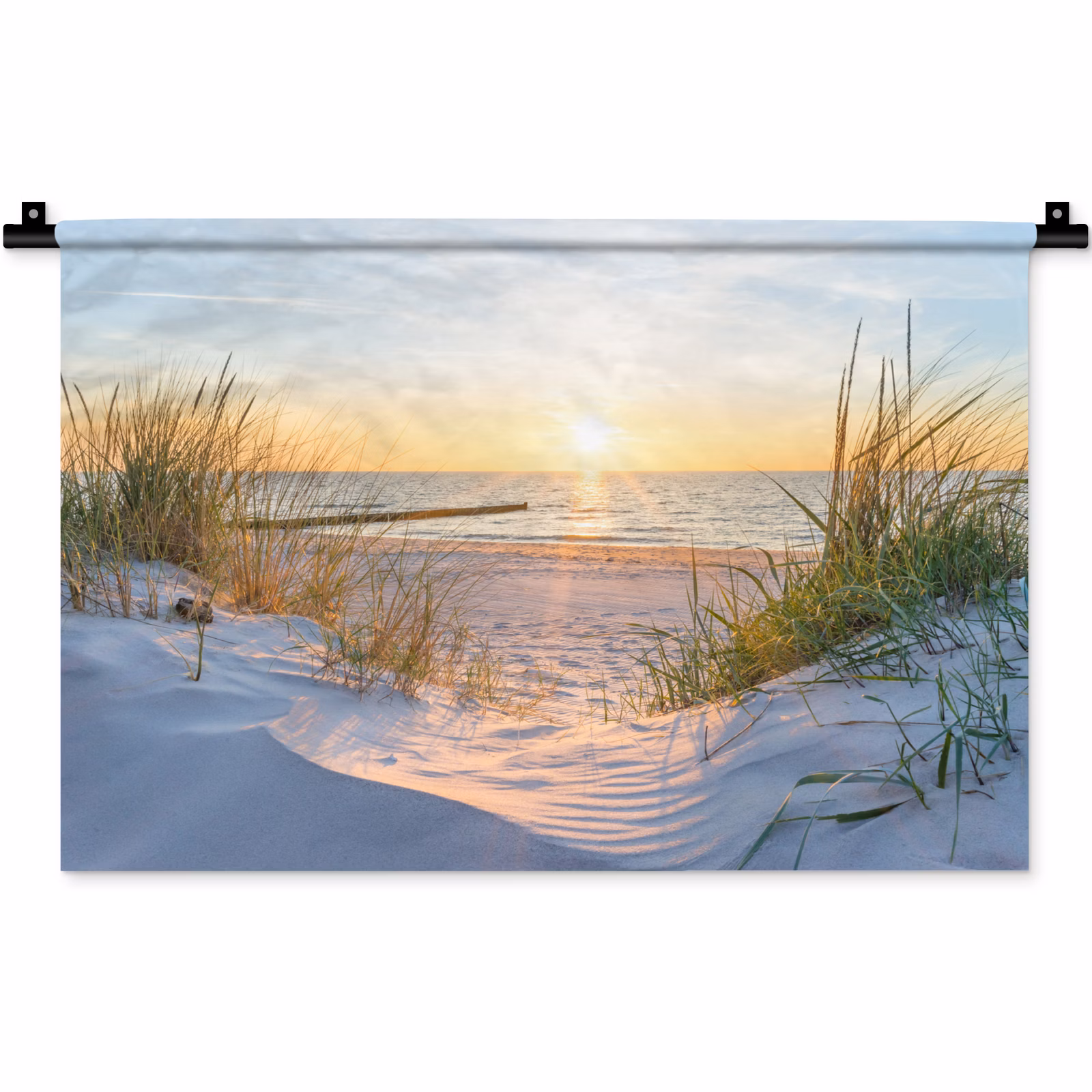 Wandkleed - Strand - Zon - Duin - Gras - Zand - Horizon — 1