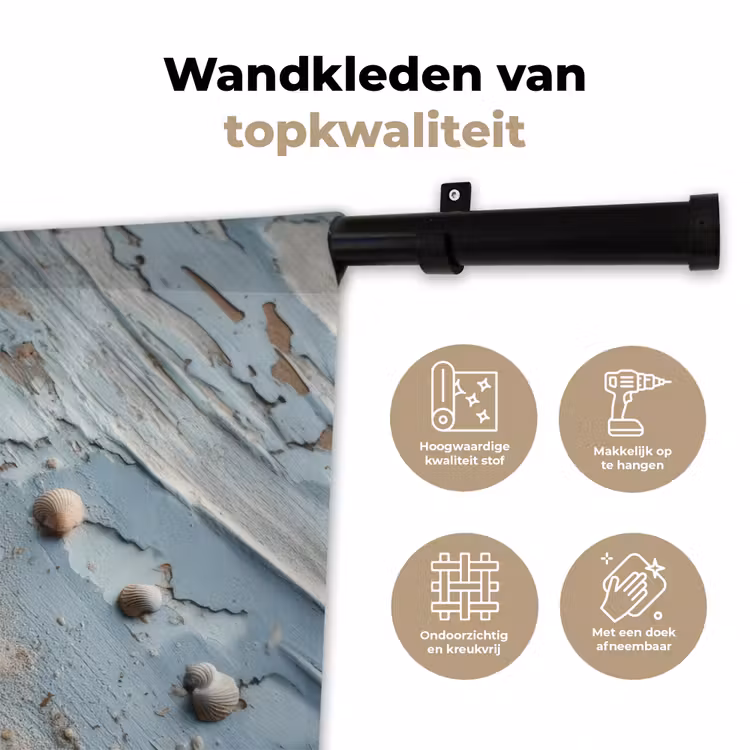 Wandkleed - Anker - Hout - Schelpen - Zand — 3