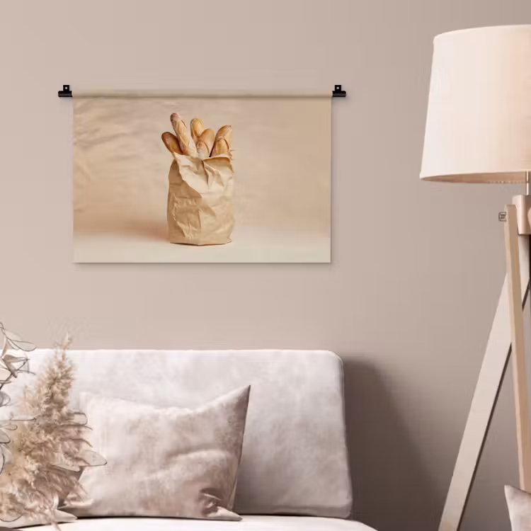 Wandkleed - Baguette - Brood - Stokbrood - Beige — 2