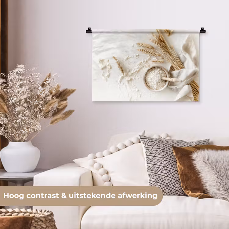 Wandkleed - Bloem - Hout - Tarwe — 4