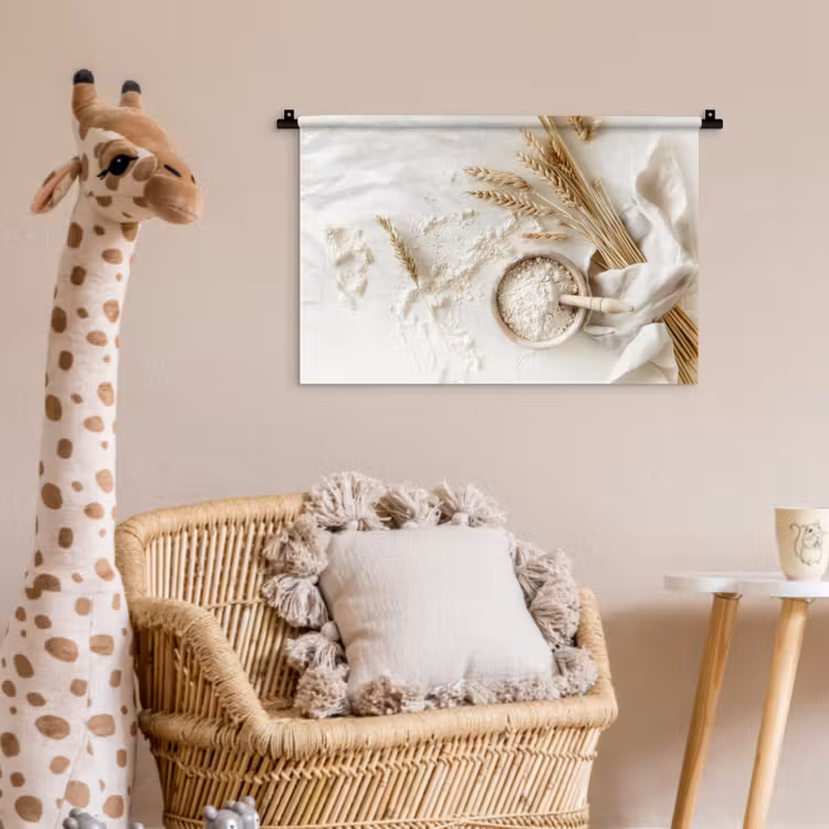 Wandkleed - Bloem - Hout - Tarwe — 5