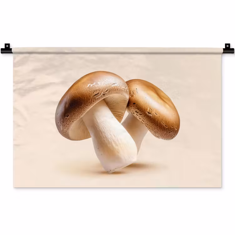 Wandkleed - Champignons - Zacht - Beige — 1