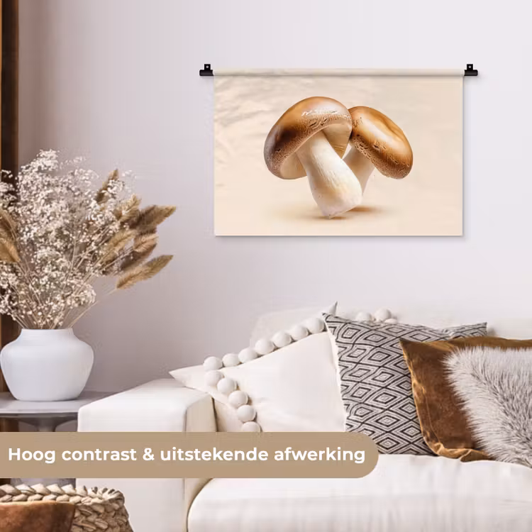 Wandkleed - Champignons - Zacht - Beige — 4