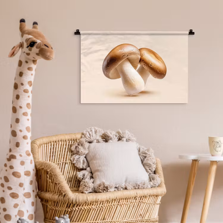 Wandkleed - Champignons - Zacht - Beige — 5