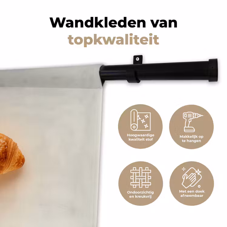 Wandkleed - Croissant - Brood - Beige — 3