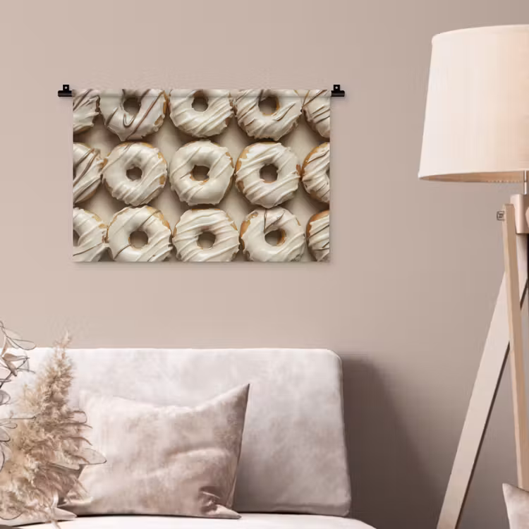 Wandkleed - Donuts - Chocolade - Wit - Beige — 2