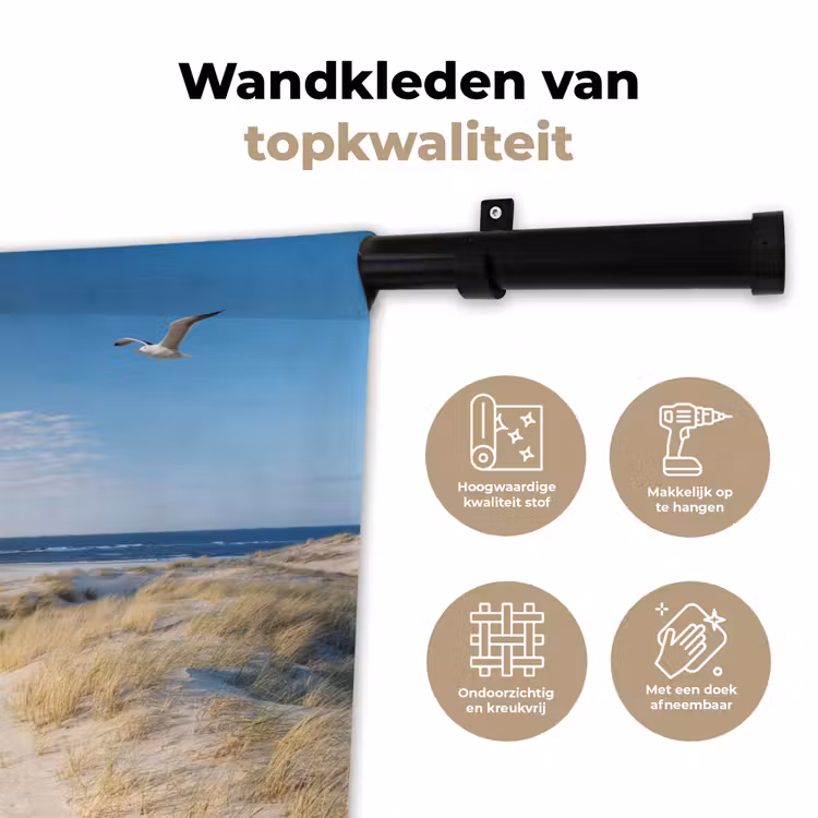 Wandkleed - Duin - Meeuw - Strand - Zee - Zon — 3