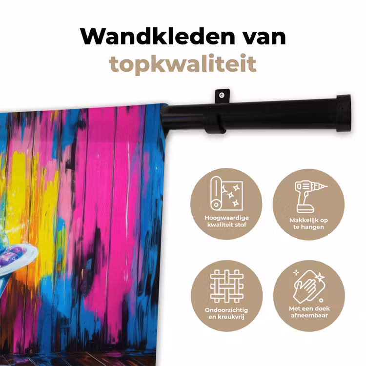 Wandkleed - Ezel - Badkuip - Roze - Schuim — 3