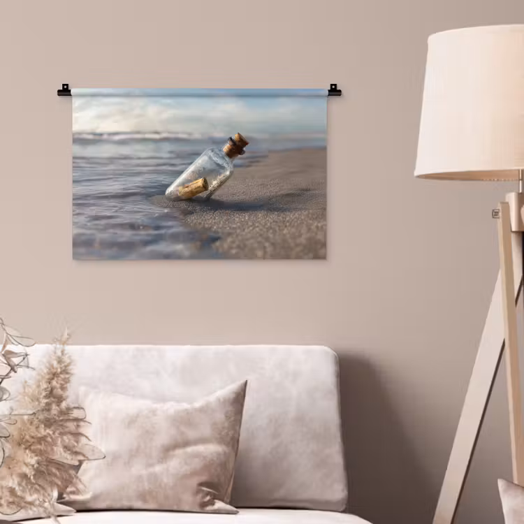 Wandkleed - Glazenfles - Post - Zee - Zand — 2