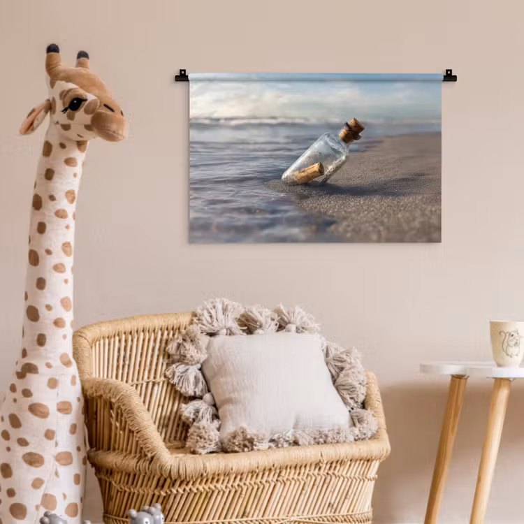 Wandkleed - Glazenfles - Post - Zee - Zand — 5