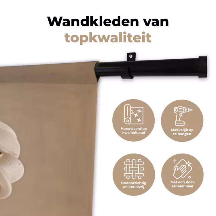 Wandkleed - IJs - Softijs - Romig - Hoorntje - Beige — 3