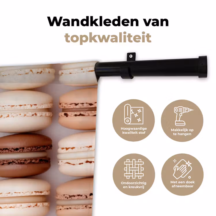Wandkleed - Macarons - Beige - Bruin — 3