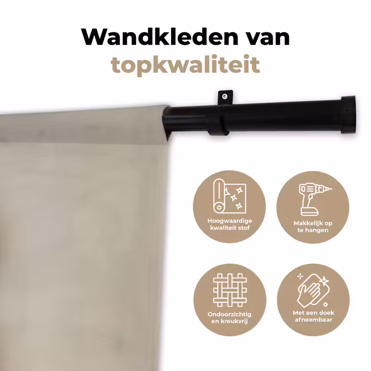Wandkleed - Pinda - Ruw - Beige — 3