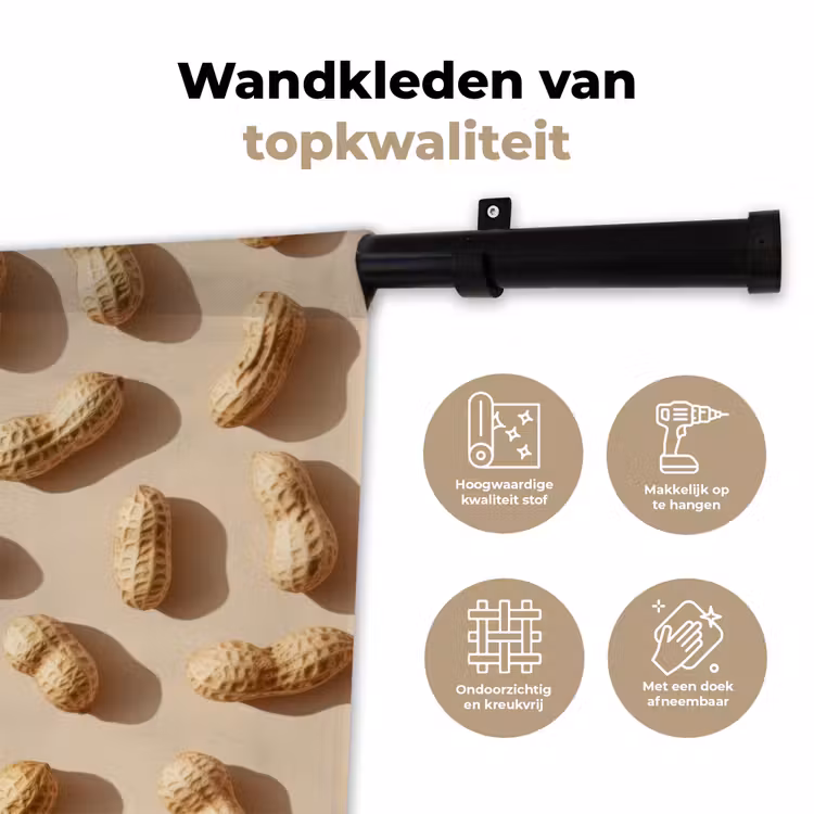 Wandkleed - Pinda's - Patroon - Beige — 3