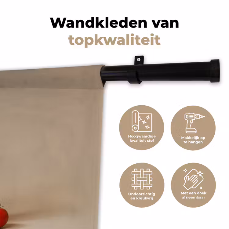 Wandkleed - Spaghetti - Melk - Tomaten - Eieren - Brood — 3