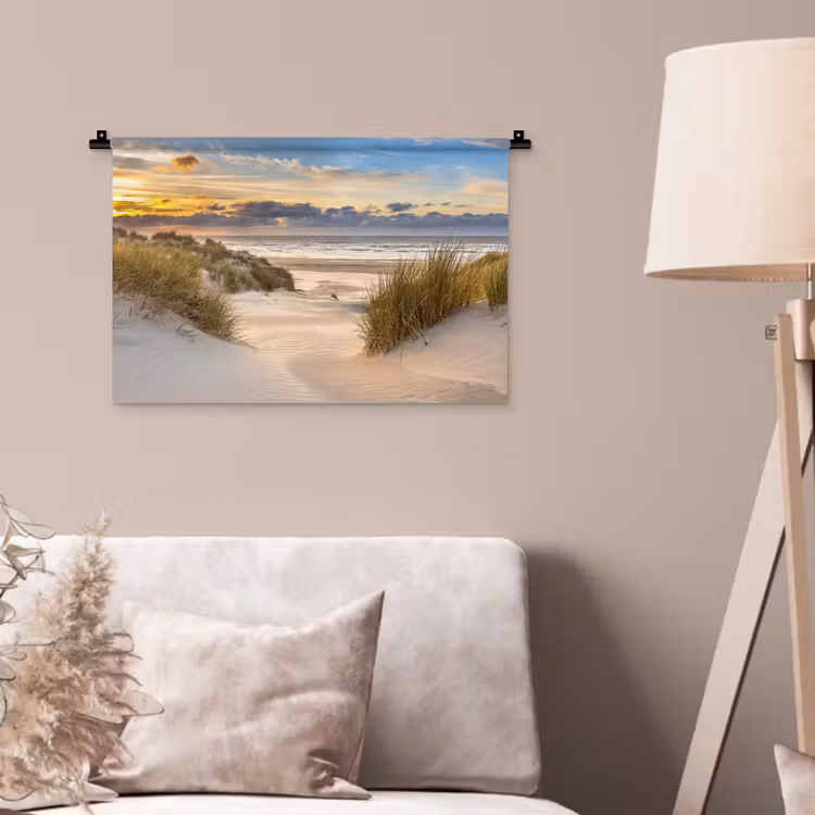 Wandkleed - Strand - Duin - Gras - Zonsondergang - Zee — 2