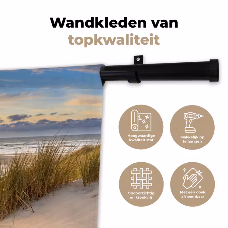 Wandkleed - Strand - Duin - Gras - Zonsondergang - Zee — 3