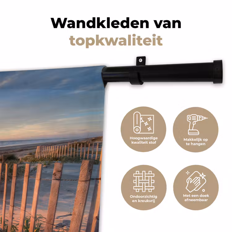 Wandkleed - Strand - Zee - Duin - Zonsondergang - Landschap — 3