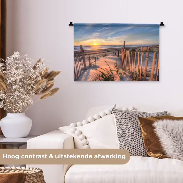 Wandkleed - Strand - Zee - Duin - Zonsondergang - Landschap — 4