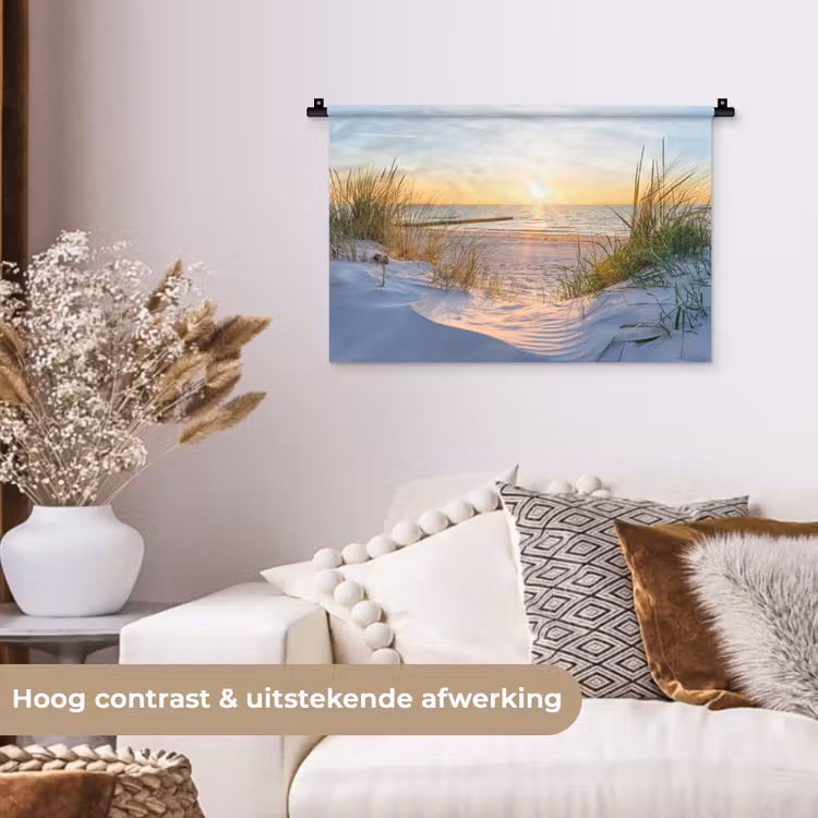 Wandkleed - Strand - Zon - Duin - Gras - Zand - Horizon — 4