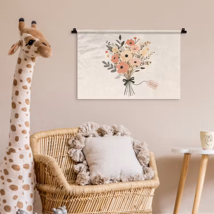 Wandkleed - Bloemen - Quote - Beige - Lint — 5