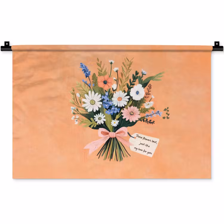 Wandkleed - Boeket - Strikje - Quote — 1