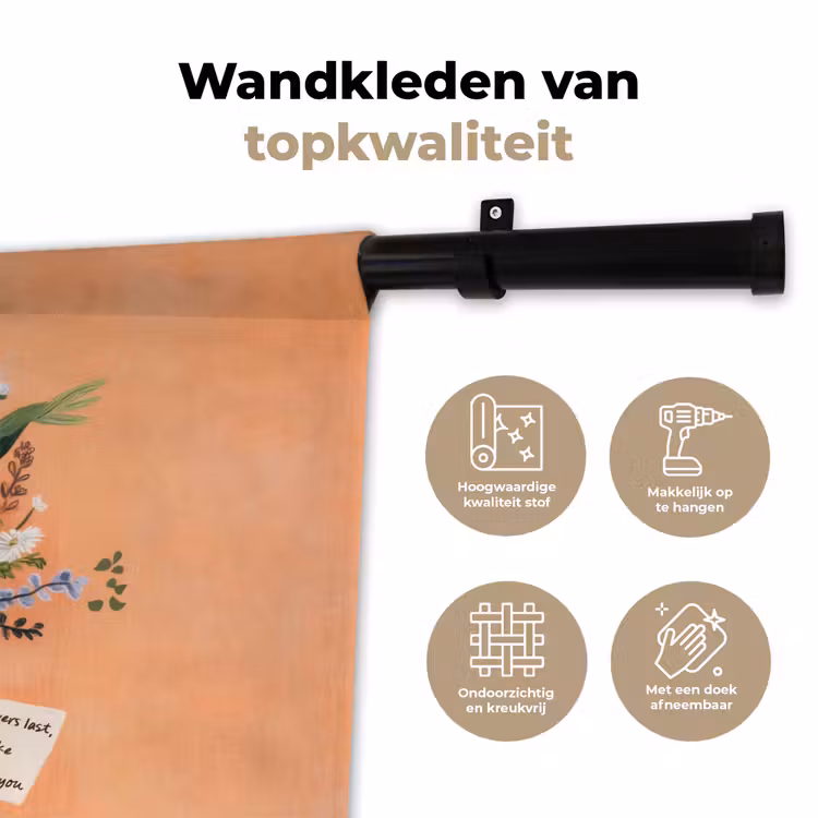 Wandkleed - Boeket - Strikje - Quote — 3