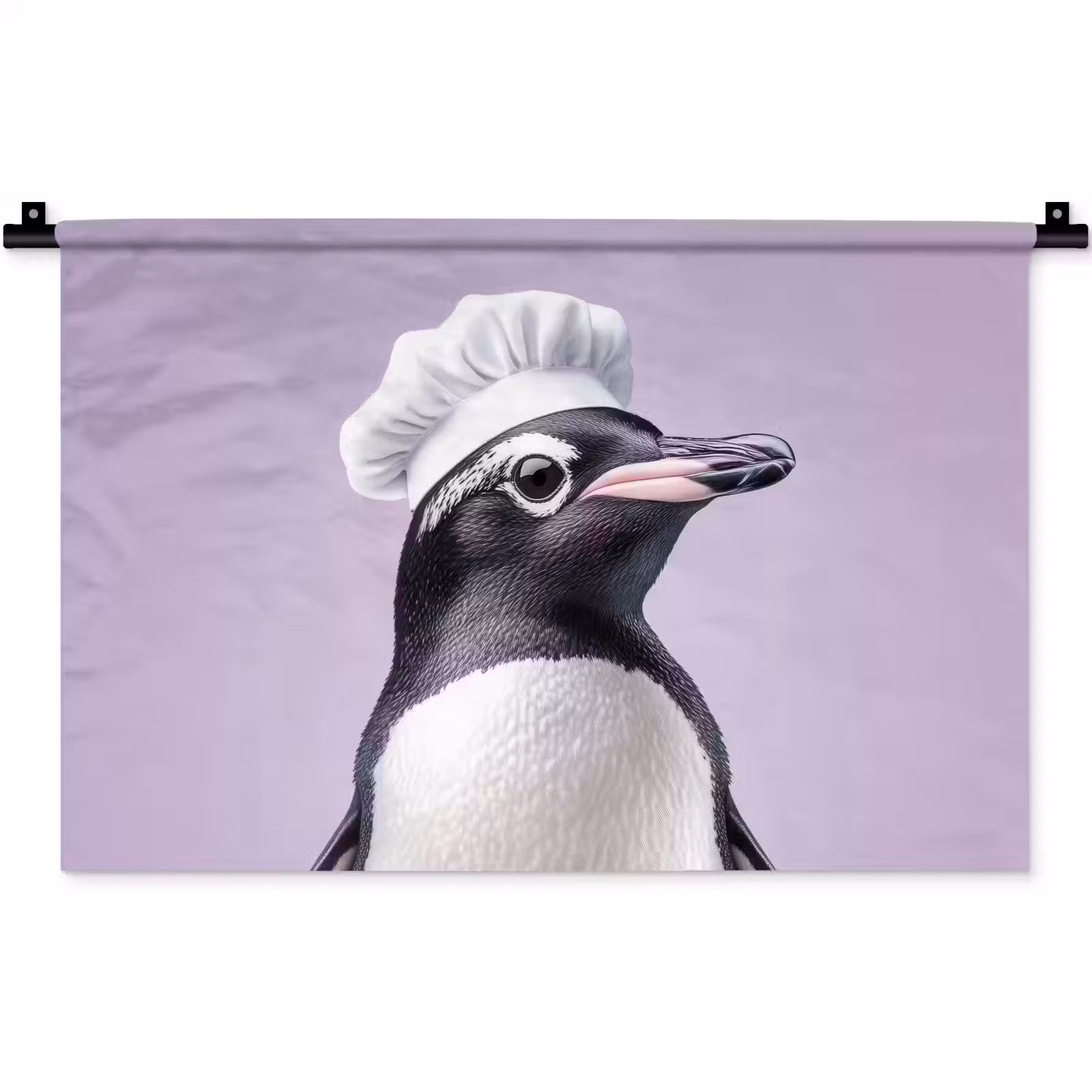 Wandkleed - Pinguïn - Koksmuts - Lief - Paars — 1