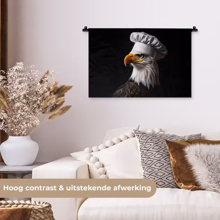 Wandkleed - Arend -Amerika - Koksmuts - Vogel - Stoer — 4