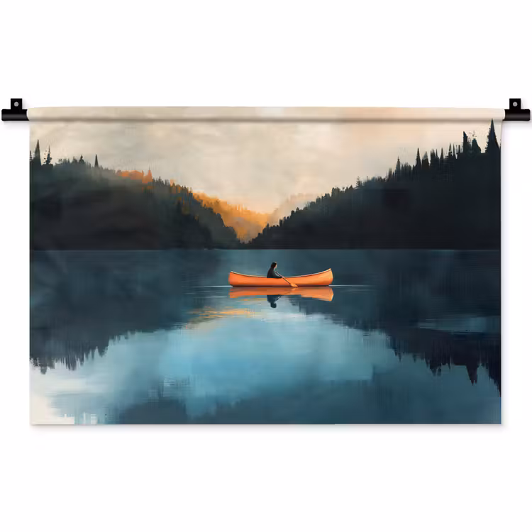 Wandkleed - Bossen - Meer - Kano - Oranje — 1