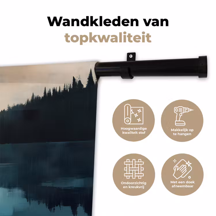 Wandkleed - Bossen - Meer - Kano - Oranje — 3
