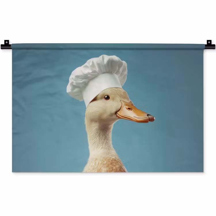 Wandkleed - Eend - Koksmuts - Cute - Vogel — 1