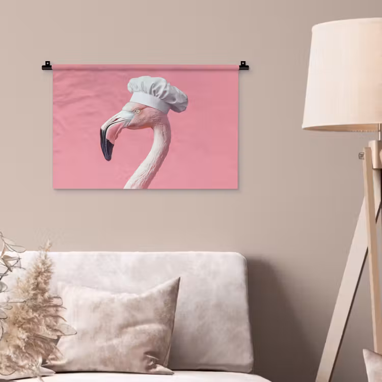 Wandkleed - Flamingo - Roze - Koksmuts - Vogel — 2