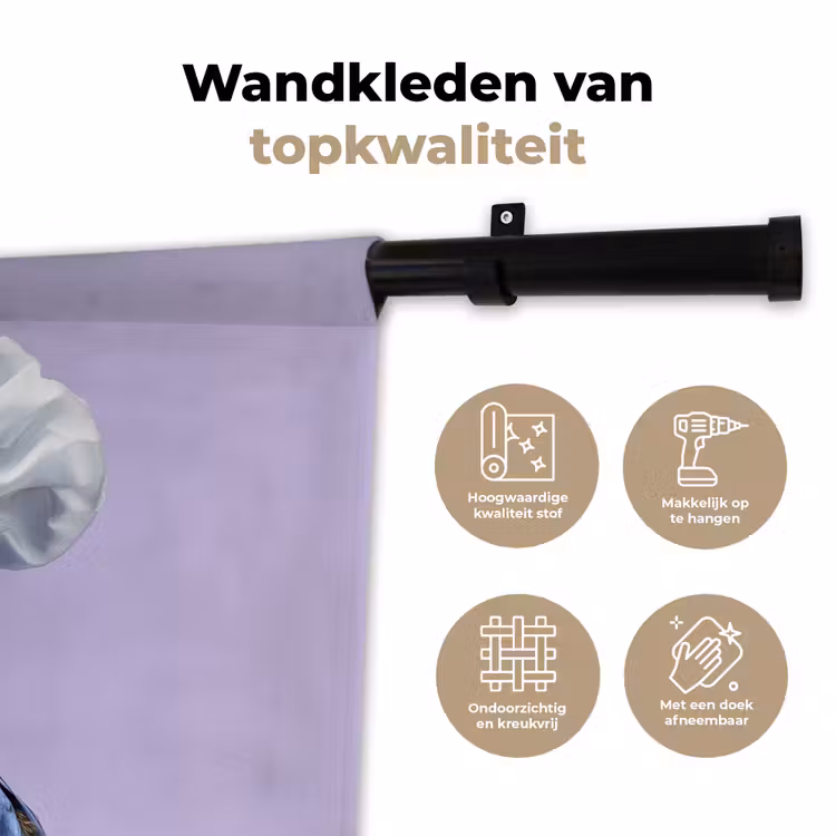 Wandkleed - Papegaai - Koksmuts - Paars - Cute — 3