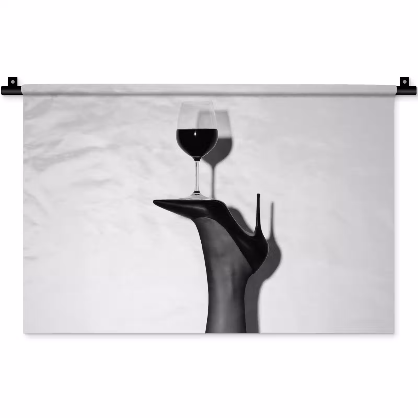 Wandkleed - Hak - Wijn - Minimalistisch - Zwart — 1