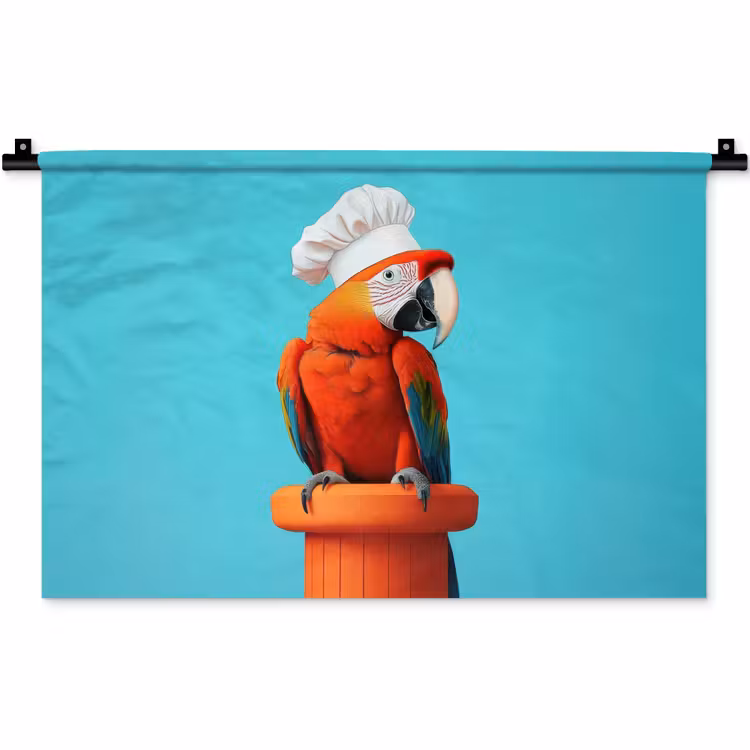 Wandkleed - Ara - Koksmuts - Sokkel - Grappig — 1