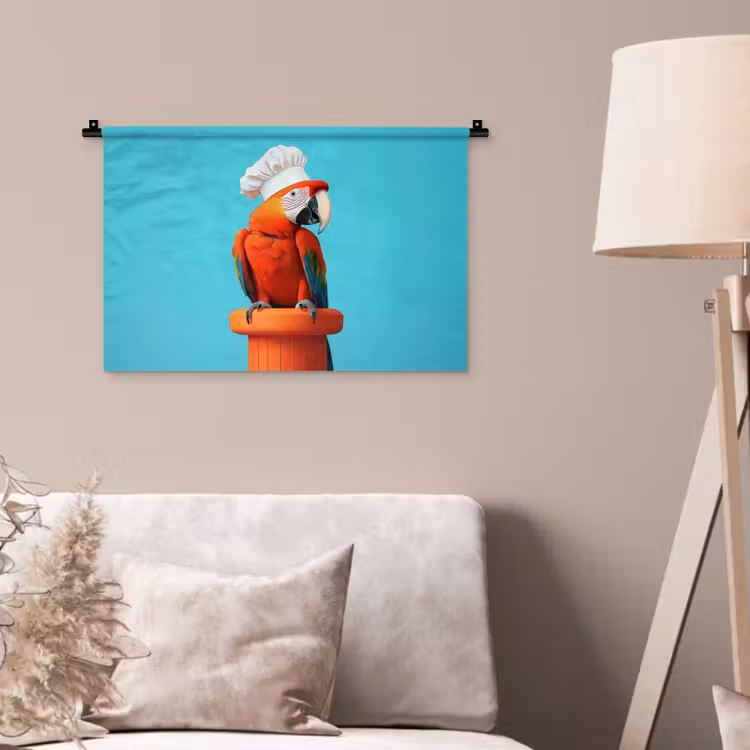 Wandkleed - Ara - Koksmuts - Sokkel - Grappig — 2