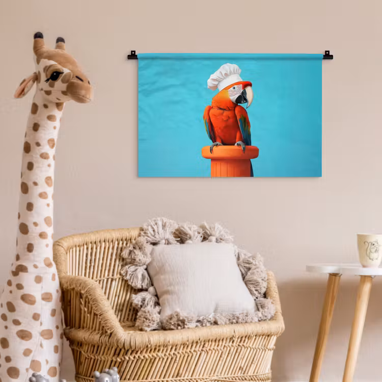 Wandkleed - Ara - Koksmuts - Sokkel - Grappig — 5